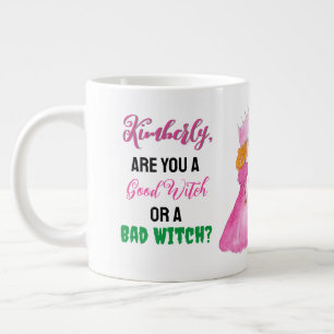 Taza De Café Gigante ¿Eres una Bruja Buena o una Bruja Mala? Personaliz