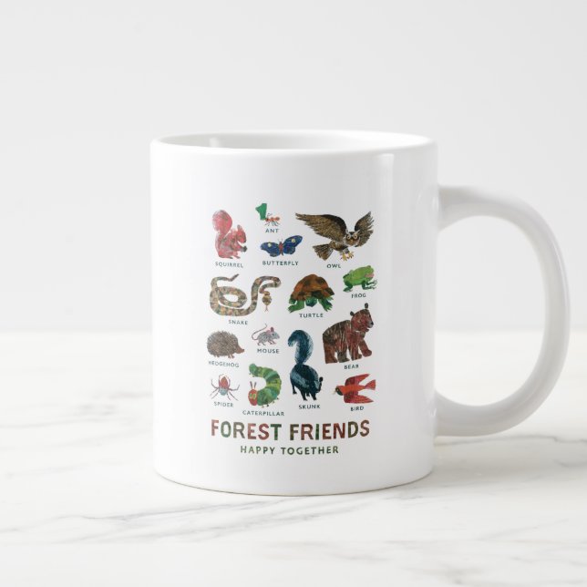 Taza De Café Gigante Eric Carle | Amigos de los bosques felices juntos (Derecha)