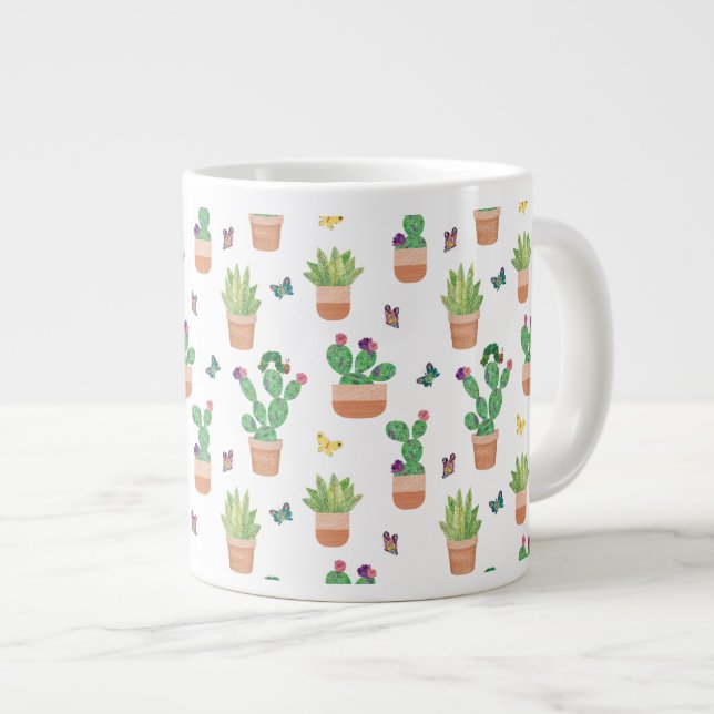 Taza De Café Gigante Eric Carle | oruga, cactus y mariposa Pa (Derecha)