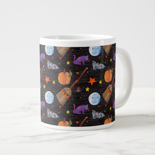 Taza De Café Gigante Eric Carle | Patrón de Halloween negro de oruga (Derecha)