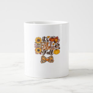 Taza De Café Gigante Es el estilo vintage de Fall Y'all