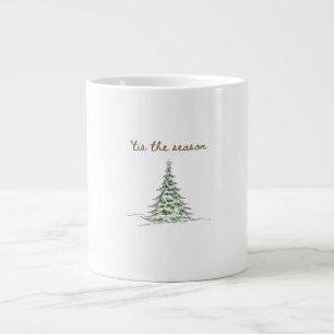 Taza De Café Gigante Es La Temporada Árbol De Navidad Debbie Groovy San