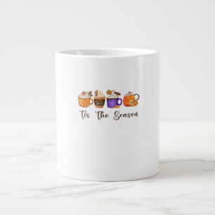 Taza De Café Gigante Es La Temporada Especias De Calabaza