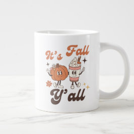 Taza De Café Gigante Es Otoño, ¡Todos! – Cute Kawaii Pumpkin Spice Latt