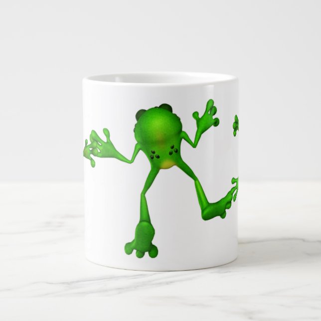Taza De Café Gigante Escarcha verde suave (Frente)