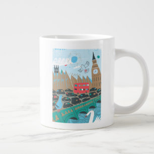 Taza De Café Gigante Escena de la ciudad del Reino Unido