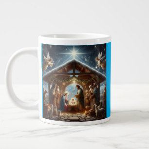 Taza De Café Gigante Escena tradicional de la natividad