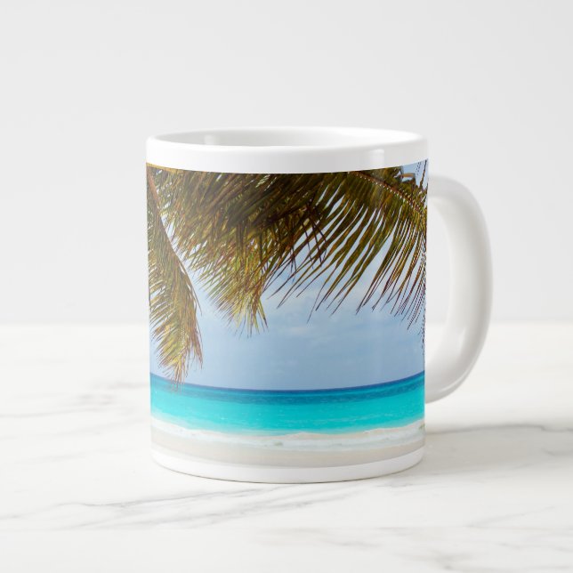 Taza De Café Gigante Escena tropical chilling Beach (Derecha)
