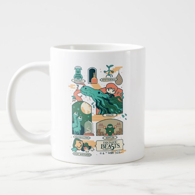 Taza De Café Gigante Escenas de bestias fantásticas personalizados (Izquierda)