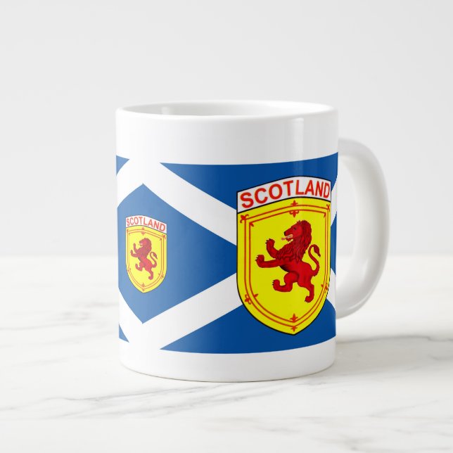 Taza De Café Gigante Escocia, león Rampant, antigua bandera de Escocia (Derecha)