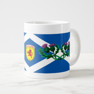 Taza De Café Gigante Escocia, León rampante, Bandera antigua, cardo