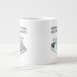 Taza De Café Gigante Escribir sin miedo Editar sin piedad | Vintage