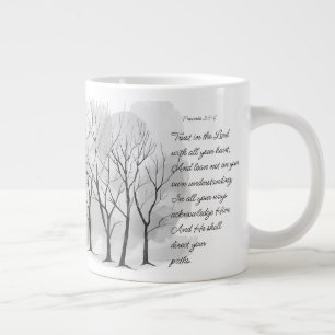 Taza De Café Gigante Escritura Bíblica Proverbios 3:5-6 Confía en el Se