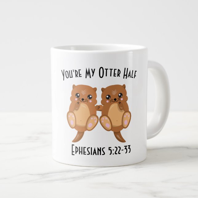 Taza De Café Gigante Escritura - Otter - Jumbo Mug (Derecha)