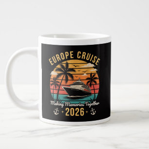 Taza De Café Gigante Escuadrón de crucero por Europa 2026 Vacaciones fa