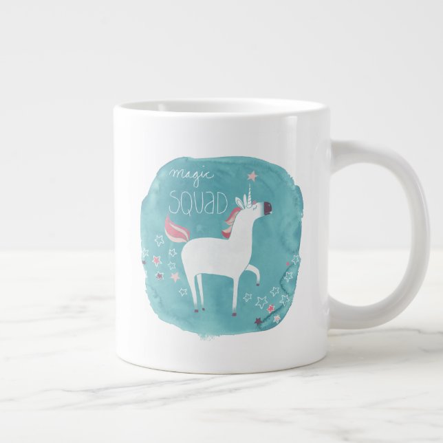 Taza De Café Gigante Escuadrón mágico de unicornio (Derecha)