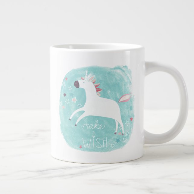 Taza De Café Gigante Escuadrón mágico de unicornio - Hacer un deseo (Derecha)