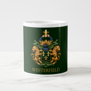 Taza De Café Gigante Escudo de Armas de la Familia Holandesa Westerfiel