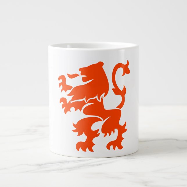 Taza De Café Gigante Escudo de León de los Países Bajos (Frente)
