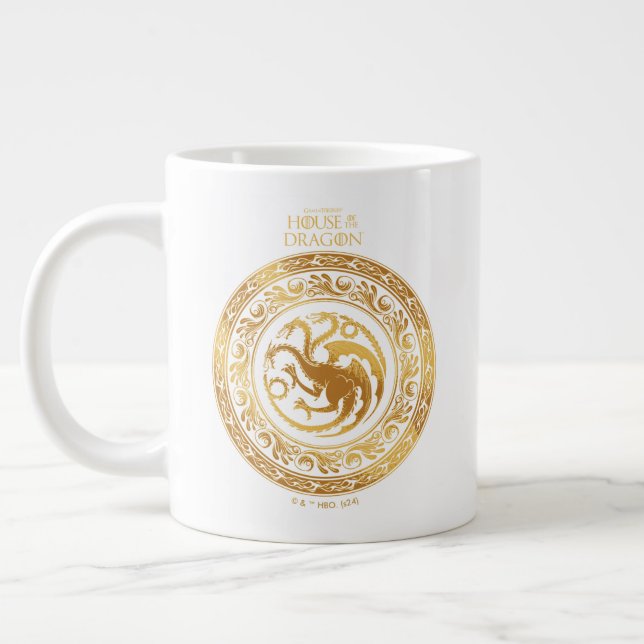 Taza De Café Gigante Escudo Golden Targaryen (Izquierda)