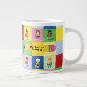 Taza De Café Gigante Escuela primaria de niños de aula Jumbo
