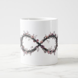 Taza De Café Gigante Especialidad Floral Infinity Jumbo Mug - Amor eter
