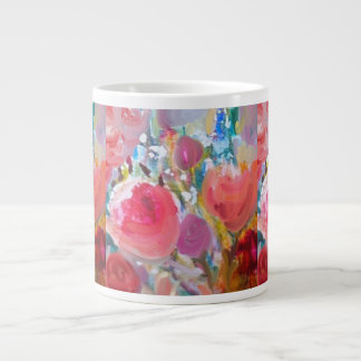 Taza De Café Gigante Especialidad Jumbo Mug Original Bonito Floral!
