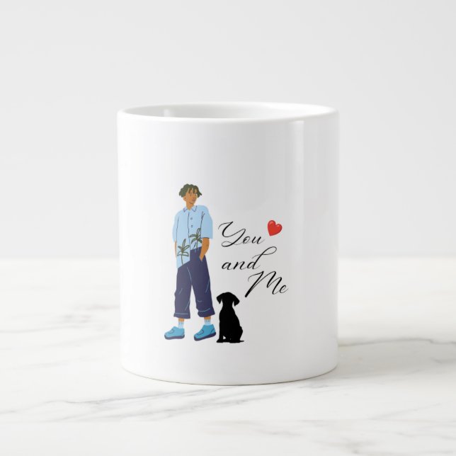 Taza De Café Gigante Especialidad Mug con mucho amor (Frente)