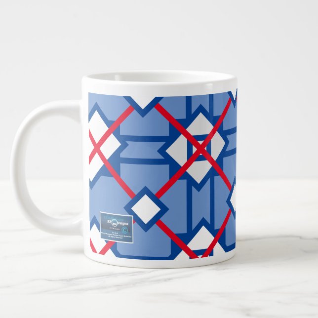 Taza De Café Gigante Especialidad Mug (Cruz Roja) RFPMDesigns ©️ 2023/4 (Izquierda)