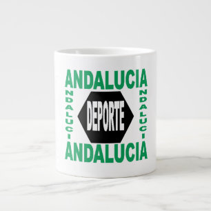 Taza De Café Gigante Especialidad Mug Jumbo blanco ANDALUCIA DEPORTE