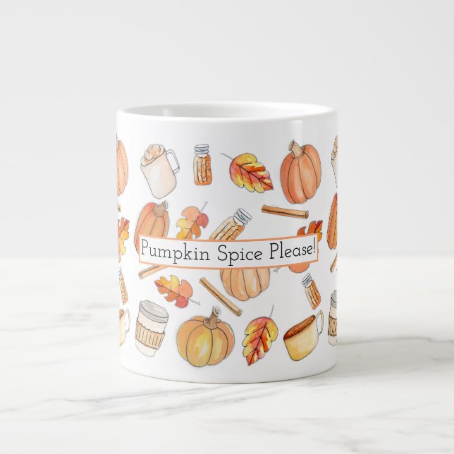Taza De Café Gigante Especie de calabaza (Frente)
