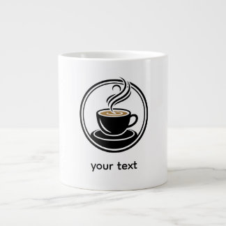 Taza De Café Gigante Espiral Dorada en la Oscuridad – Diseño Minimalist