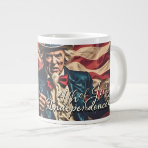 Taza De Café Gigante Espíritu de Libertad en Rojo, Blanco y Azul