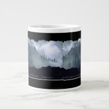 Espíritu lobo y sopa Jumbo de montaña y café Mug