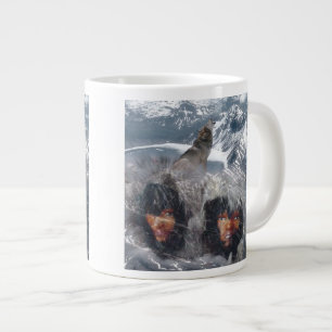 Taza De Café Gigante Espíritu nativo en Alaska
