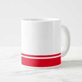 Taza De Café Gigante Esporádicamente Brillante Rojo Abajo Carreras Tira