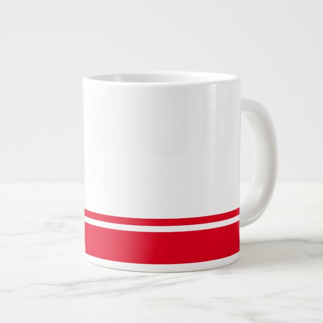 Taza De Café Gigante Esporádicamente Brillante Rojo Abajo Carreras Tira (Derecha)