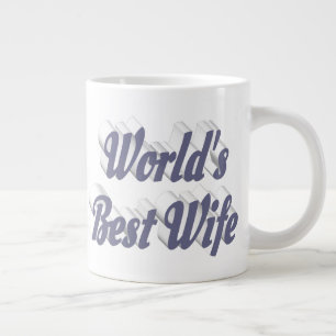 Taza De Café Gigante Esposa con medio texto gris