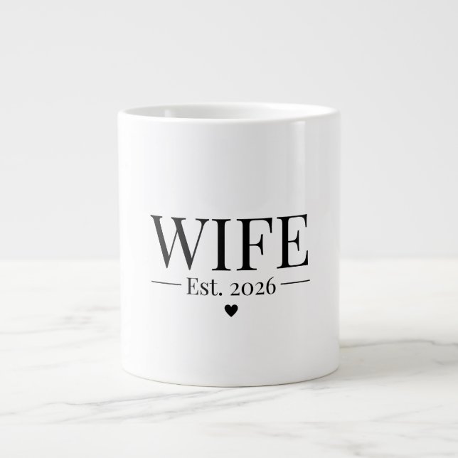 Taza De Café Gigante Esposa Establecida 2026 (Frente)