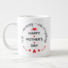 Taza De Café Gigante Esposa Mami Nuestro Todo Dulce Día de la Madre