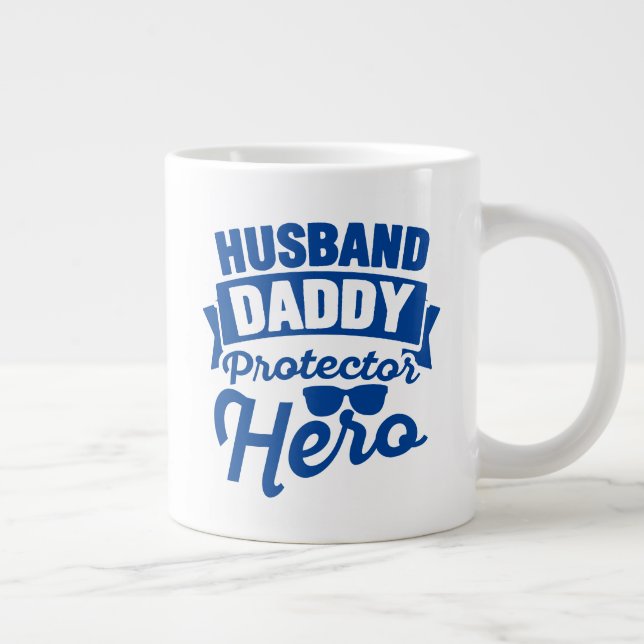 Taza De Café Gigante  Esposo.Papá. Protector. Héroe. (Derecha)