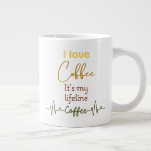 Taza De Café Gigante Espresso Lifeline Divertido peluche de regalo para