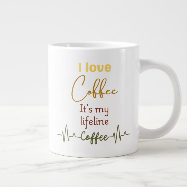 Taza De Café Gigante Espresso Lifeline Divertido peluche de regalo para (Derecha)