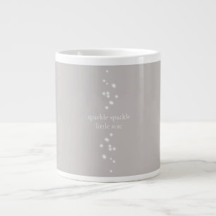 Taza De Café Gigante Espumoso Estrella Pequeña Estrella Plata Gris Star