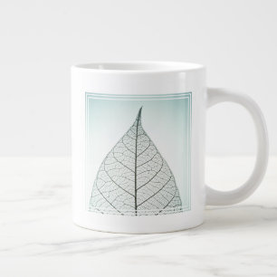 Taza De Café Gigante Esqueleto de hoja verde
