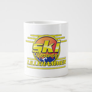 Taza De Café Gigante Esquí Noruega Lillehammer ambiente 80s