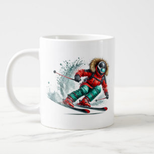 Taza De Café Gigante Esquiador Jumbo 