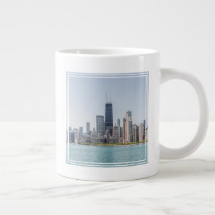 Taza De Café Gigante Esquina De Chicago Con El Lago Michigan