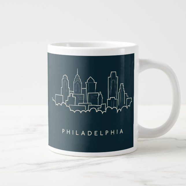 Taza De Café Gigante Esquina de Filadelfia Pensilvania (Derecha)