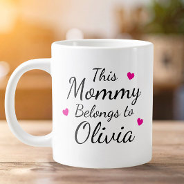 Taza De Café Gigante Esta Mamá Pertenece A Nombre De Niño Personalizado